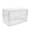 Abaodam 2PCS 2 Layer Figure Case - Clear Acrylic Figurines Display Box Stand Small Showcase Shelf for Collections Mini Figures Model
