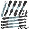hopsupRC RC Adjustable Turnbuckles Links Upgrades Part for 1/16 Mini Slash 70054-1 RC Car.Front & Rear Aluminium Adjustable Turnbuckles Camber Toe Link Hops Up.Titanium view 1