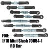 hopsupRC RC Adjustable Turnbuckles Links Upgrades Part for 1/16 Mini Slash 70054-1 RC Car.Front & Rear Aluminium Adjustable Turnbuckles Camber Toe Link Hops Up.Titanium view 2