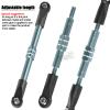 hopsupRC RC Adjustable Turnbuckles Links Upgrades Part for 1/16 Mini Slash 70054-1 RC Car.Front & Rear Aluminium Adjustable Turnbuckles Camber Toe Link Hops Up.Titanium view 4