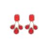 6.0 * 4.1cm Retro Teardrop Shaped Glass Geometric Fringe Earrings ,black,6.0 * 4.1cm view 2