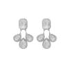 6.0 * 4.1cm Retro Teardrop Shaped Glass Geometric Fringe Earrings ,black,6.0 * 4.1cm view 3
