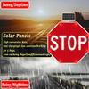Solar Power Stop Flashing Traffic Signs,Octagon Rust-Proof Stop Sign,Egp Reflective Film,Aluminum Reflective Flashing Stop Signs,for Lighted Illumanated Led Light Traffic Road Signs 80 * 80cm(32in) view 3