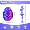 Fenoee 3D Printed Dragon Eggs, 8PCS Mini Crystal Dragon Toys for Ages 8-13 Year Old, Articulated Crystal Fidget Toy Gifts for Kids,Child, Boys and Girls view 2