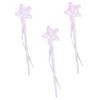 COOLHIYA 3Pcs Fairy Sticks White Pentagram Glitter Wands for Costume Cosplay Birthday Party Playthings Safe Mild Material Handheld Fairy Wands 3pcs view 1