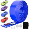 Wupuaait Flexible Race Car Track for Kids, 15Ft Race Track Toy with 4 Cars and Suction Cups, Rolls Up Portable Racetrack Compatible with All 1:64 Cars Toys, Birthday Gifts Toys for Boys Girls view 1