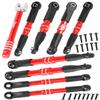 hopsupRC RC Adjustable Turnbuckles Links Upgrades Part for 1/16 Mini Slash 70054-1 RC Car.Front & Rear Aluminium Adjustable Turnbuckles Camber Toe Link Hops Up.Red view 1