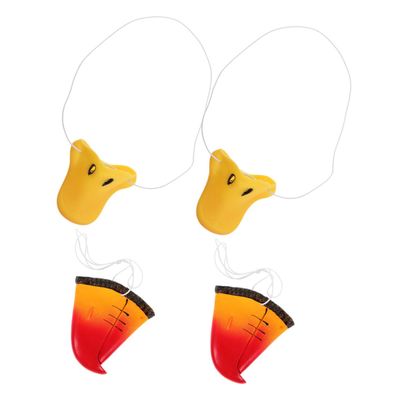 LALADEFIEE 4pcs Realistic Duck and Parrot Beak Nose Masks Animal Cosplay Props Costume Accessories for Birthday Parties Weddings Themed Events