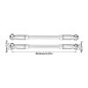 Compatible with Traxxas for Slash 4x4 4WD Aluminum 2pcs for Combo Upgrade Parts Heavy Duty Steering Links Rod RC Car Accessories(Silver) view 2