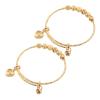 BESPORTBLE 2pcs Baby Jewelry: Baby Beaded Bracelet Bangles Adjustable for Infant Girls - Golden Plated Toddler Bangle No Damage for Birthdays Christenings view 1