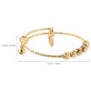 BESPORTBLE 2pcs Baby Jewelry: Baby Beaded Bracelet Bangles Adjustable for Infant Girls - Golden Plated Toddler Bangle No Damage for Birthdays Christenings view 2