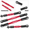 hopsupRC RC Steering Links Composite Link Upgrades Part for 1/10 Gorgon 2WD,Fury 2WD,Fury 223S,Quake 223S,Vorteks 2WD,Vorteks 223S,Aluminium Adjustable Turnbuckles Links,Replace #ARA330753 Red view 4