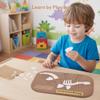 Woodtoe 2 PCS Dinosaur Sensory Table Inserts, Double-Sided Dinosaurs Puzzle for Flisat Trofast, 3D Wooden Dinosaur Puzzle, Sensory Sand & Water Table Accessories, Science Toys STEM Kits for Kid Age 3+ view 2