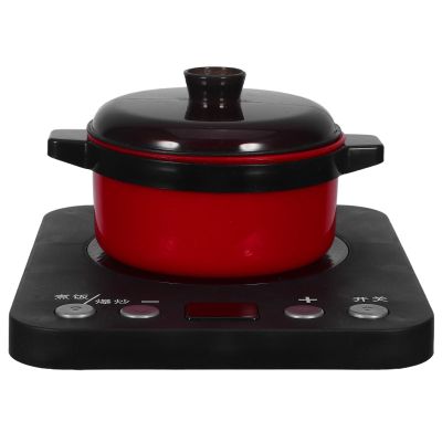 Abaodam 1 Set Pretend Play Kitchen Appliance: Simulated Induction Cooker - Light & Sound Effects - Kitchen Scene Simulation Soup Pot