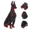 COOLHIYA Realistic Doberman Dog Figurine Plastic Animal Figure Lightweight Simulation Dog Model for Nursery Classroom Decoration Educational view 2
