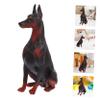 COOLHIYA Realistic Doberman Dog Figurine Plastic Animal Figure Lightweight Simulation Dog Model for Nursery Classroom Decoration Educational view 3