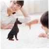 COOLHIYA Realistic Doberman Dog Figurine Plastic Animal Figure Lightweight Simulation Dog Model for Nursery Classroom Decoration Educational view 4