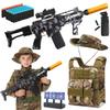 Kids Soft Bullet Gun Set with Tactical Vest, Camouflage Hat, 150 Foam Darts & Target - Outdoor Soldier Role Play Toy for Boys Age 8+ view 1