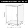 XL Display Case for Big Labubu POP MART Doll - with Magnetic Door, Acrylic Clear Dustproof Large Toy Showcase, Box Stackable Storage Cabinet - Compatible with 24 inch Oversized Plush Dolls view 2