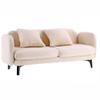 1:12 Dollhouse Colth Couch, Miniature Modern Double Sofa with Pillows, Dollhouse Simple Couch Furniture Accessories for Living Room Bedroom (White) view 2