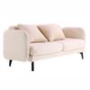 1:12 Dollhouse Colth Couch, Miniature Modern Double Sofa with Pillows, Dollhouse Simple Couch Furniture Accessories for Living Room Bedroom (White) view 3