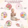 2 in 1 Wooden Baby Walker and Activity Center for Girls Boys Sit-to-Stand Learning Toy Kids Montessori Educational Push Toys with Music Detachable Busy Keyboard for Toddlers view 4