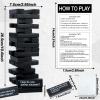 Tumbling Tower Question Game 54 Fun Conversation Starters Questions with Box and Storage Bag Wooden Tumbling Stacking Blocks for Adults Family Night Games Team-Building Get to Know Each Other view 2