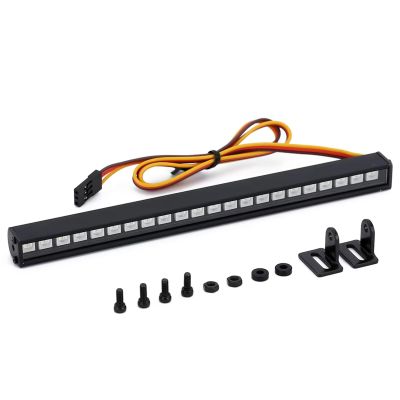Lighting Rc Car Spot For Axial For SCX10 90046 D90 For Traxxas For TRX-4 1/10 RC Crawler Car Metal 16/22 RC Roof Lamp Light Bar Colorful(22 light)