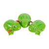 LALADEFIEE 3pcs Wind-up Frog Plastic Clockwork Jumping Spring for S Fun with Bright Green Color Interactive Play Enhances Tactile Skills and Imagination view 1
