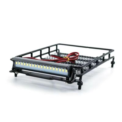 Lighting Rc Car Spot For SCX10 CC01 For MN D90 D91 D99 MN90 For MN99S 1/14 1/12 1/10 Roof Racks With Light RC Crawler Car Upgrade Accessories(B)