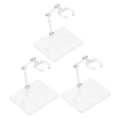 WHAMVOX 3pcs Action Figure Stands with Base Transparent Doll Support for Stable Display Lightweight and Model Display Racks for Collectors