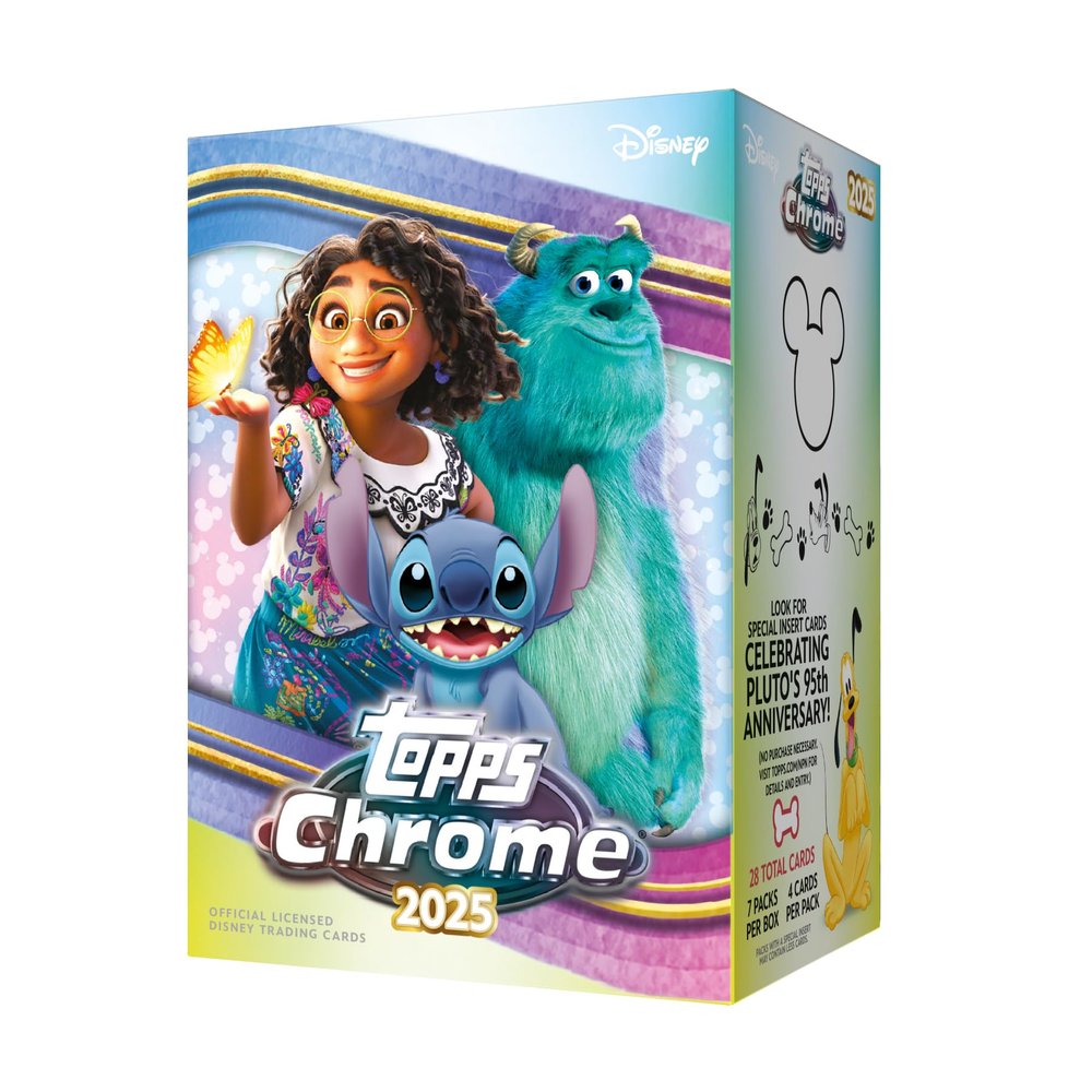 Topps 2025 Chrome Disney - Value Box (4 cards per pack, 7 packs per box)