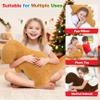 Aiideals Dino Nugget Pillow with Chocolate Dino Pillow Plush for Birthday Gifts, Chicken Dinosaur Nuggets Plush Pillow Funny Gifts for Boys Girls, Dinosaur Stuffed Animals (Large, 2Pcs) view 3