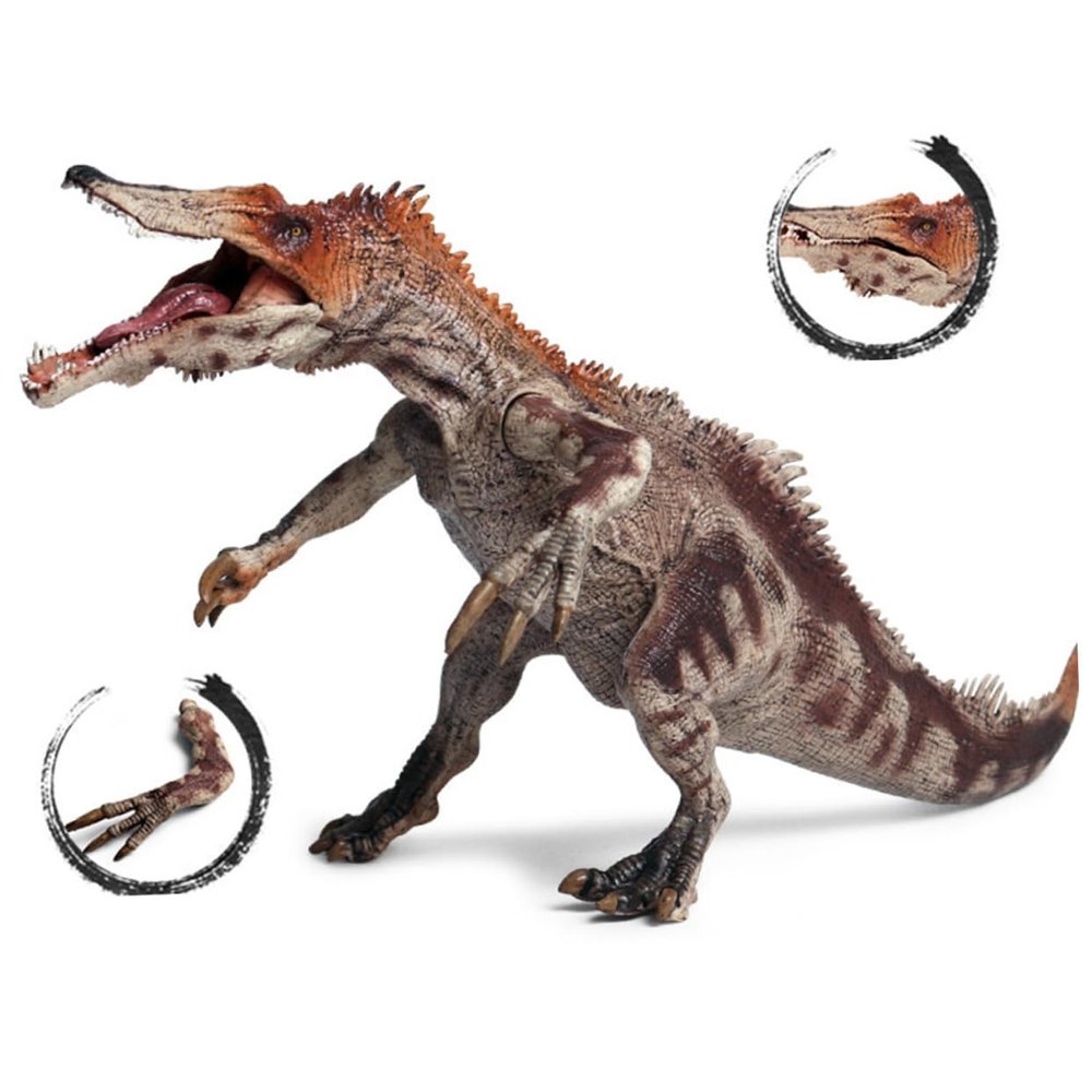 COOLHIYA Realistic Baryonyx Dinosaur Model for Boys Solid Plastic Prehistoric Figure Educational Collectible Decoration Stable Desktop Stand Birthday