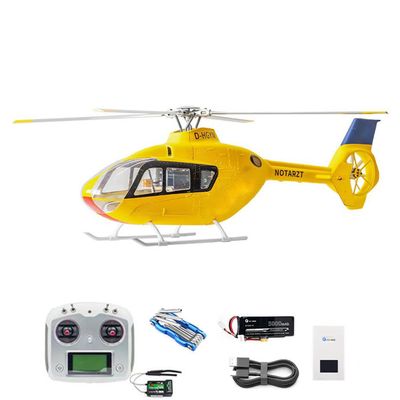wheelfun EC 135 6CH Radio Control Helicopter Dual Brushless Motors CNC Metal 4 Blade One Key Return Beidou Positioning RTF Adults Gifts Toy