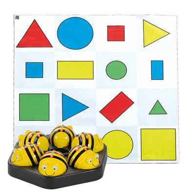 Basic Programming: 6pcs See & Say Bee-Bots with Docking Station w/USB Cable, with Shapes,Colors,Size Activity Themed Floor Mat 60x60cm