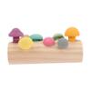 COOLHIYA Wooden Simulation Mushroom Picking with Realistic Mushrooms and Storage Rack Educational Sorting and Matching Game for Fine Motor Skill Development and Creative Play view 1