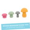 COOLHIYA Wooden Simulation Mushroom Picking with Realistic Mushrooms and Storage Rack Educational Sorting and Matching Game for Fine Motor Skill Development and Creative Play view 4