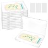 12 Pcs Clear Flat Breast Milk Freezer Storage Organizer with 48Pcs Small Labels Space Saving and Reusable Breastmilk Freezer Tray for Breastfeeding Bag Organization, 7.48 x 5.11 x 0.67 Inch view 1
