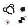 BESPORTBLE 1 Set Bear Cosplay Headbands with Plush Ears Hairbands Bow Tie Tail for Halloween Animal Themed Costume Party Decorations Accessories view 2