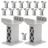 SUPVOX 15pcs Plastic Railway Accessories: Train Bridge Pier Track Multi Levels Support Risers Replacement High Level Blocks for All Major Brands (Grey) view 1