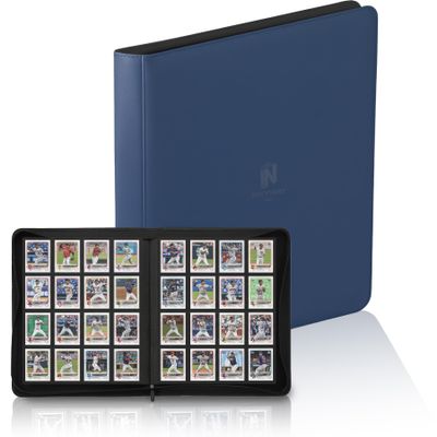 1000+ Pockets Premium Trading Card Binder, 16 Pockets Trading Card Binder Ringless Side Loading Trading,Card Holder Folders for MTG, TCG, Game Cards & Sports Cards(Blue)