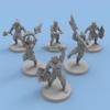 6 Pcs DND Orc Squad Miniature Paintable 3D Printed Models for D&D TRPG Tabletop Game Accessories view 1