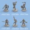 6 Pcs DND Orc Squad Miniature Paintable 3D Printed Models for D&D TRPG Tabletop Game Accessories view 2