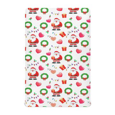 Kigai Crib Sheet for Girls Boys, Christmas Decor Fitted Crib Sheet for Standard Mattress 28 x 52 in, Soft & Breathable