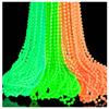 ABONDEVER 48PCS Glow in the Dark Beads Necklaces Glow Party Supplies, 33" Yellow Green Orange UV Black Light Necklaces for Glow Party Favors Night Accessories, Halloween Birthday Party Decorations view 1