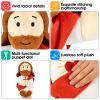 AKAIXI Jesus Hand Puppet Stuffed Jesus Plush Doll 13" Red Bible Story Interactive Catholic Toy Fit Adult Hand Easter Christian Baby Gifts for Kids Toddler Sunday School Church First Communion Baptism view 3