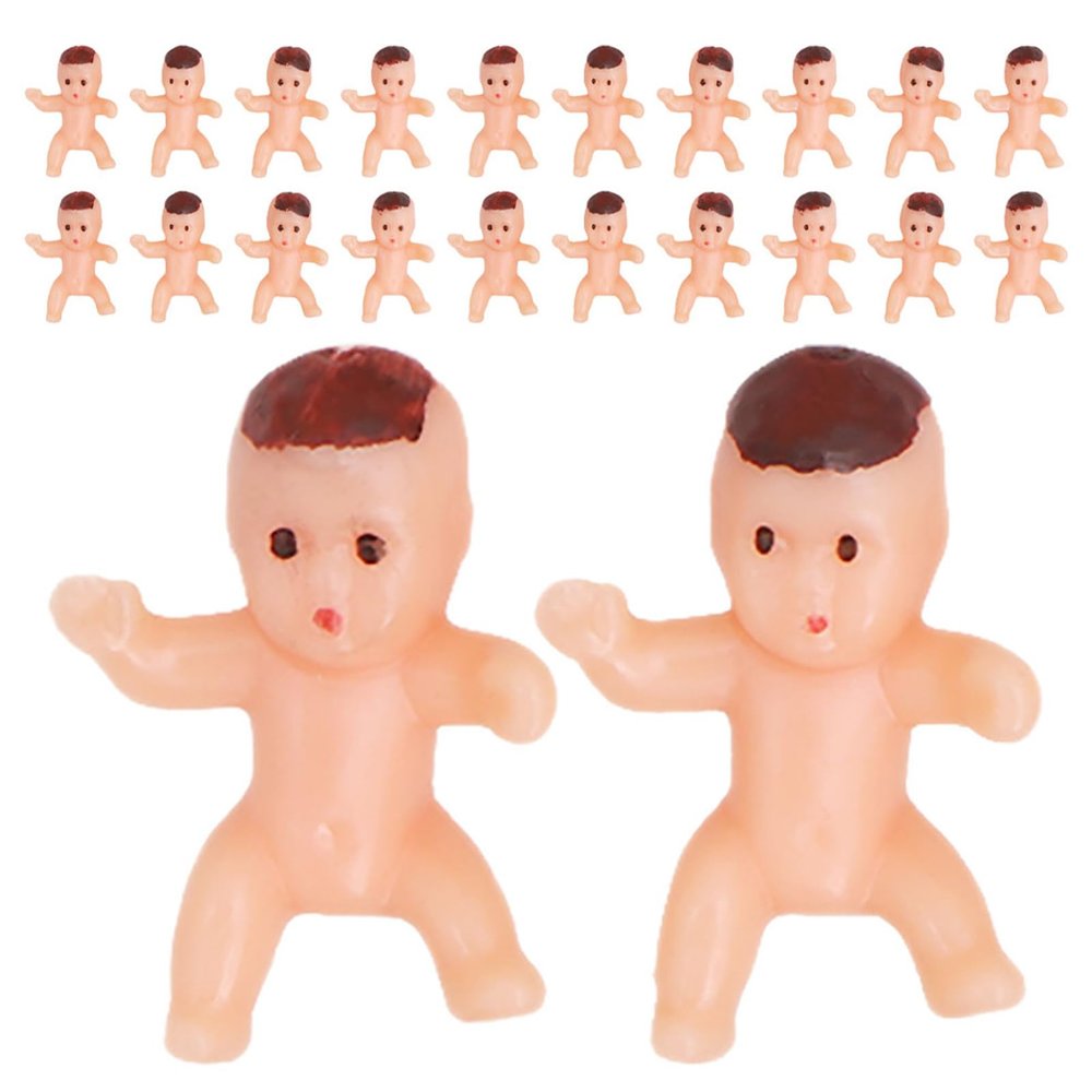 Abaodam 150pcs Tiny Plastic Baby Figurines Small Plastic Babies for Shower Party Decorations Table Scatter Ice Cube Game Decoration