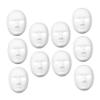 10pcs White Paper Masquerade Masks DIY Cosplay Accessories Lightweight Blank Costume Masks for Parties Performances and Crafts view 1