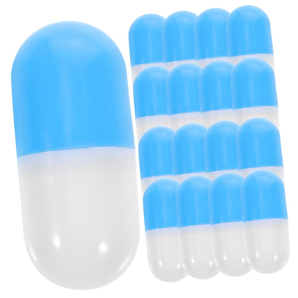 WHAMVOX 30pcs Simulation Capsule for Lightweight Pretend Doctor Play Medical Capsules Educational Early Learning Role Play for Blue